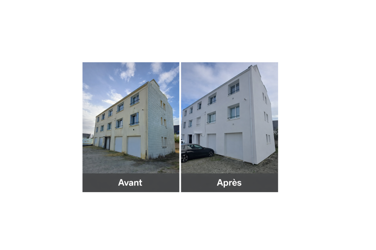 R&eacute;novation d'une fa&ccedil;ade de maison en finist&egrave;re